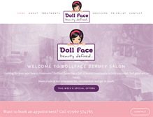 Tablet Screenshot of dollface2beauty.co.uk
